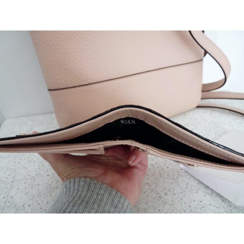 Kate Spade 2 Pc Bay Street Cora & Tellie Warm Vellum Leather Crossbody & Wallet - Picture 4 of 5